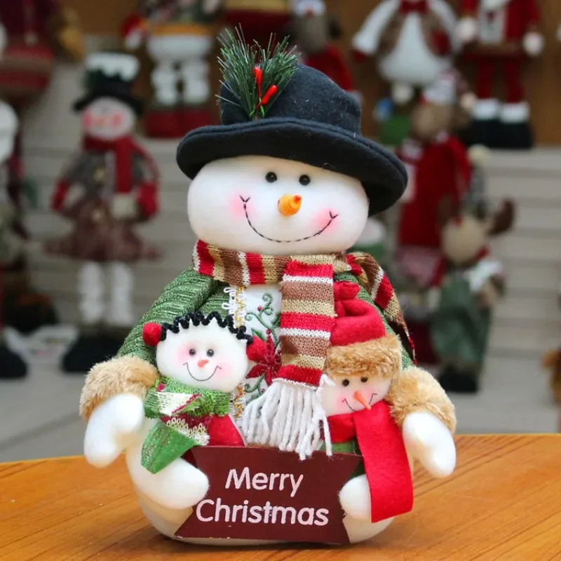 

Christmas Dolls Plush Toys Decoration Lovely Santa Claus Snowman Stuffed Pillow Ornaments Kawaii Room Decor Children Kids Gifts
