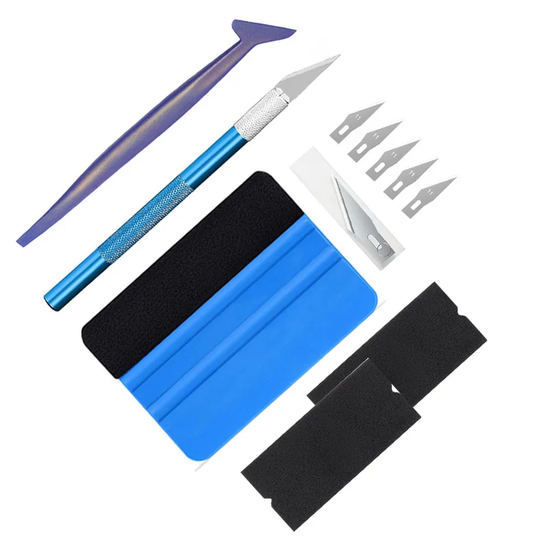 Car Wrapping Tools Vinyl Squeegee Automotive Film Tools Scraper Tool Kit Car Film Scraper Car Vinyl Scraper Upgraded Car Wrapping Tools Kit Vinyl Scraper Cutter Film Squeegee