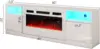 80 "TV Stand with 40" Electric Fireplace Large Modern Matte Texture with High Light Locker and 12 Color LED Lights 2