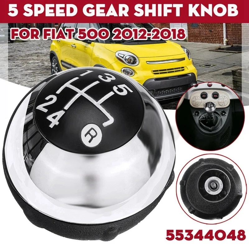 5 Speed Gear Shift Knob Cover Cap Kit Fit for Fiat 500 500c 2012 2013#55344048 