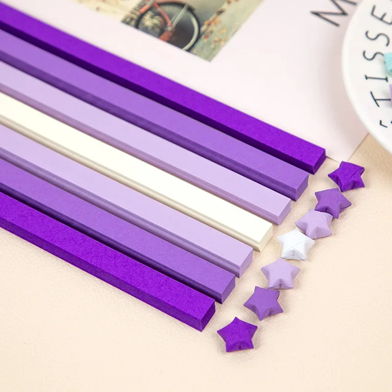 Colorful Origami Star Paper Strips
