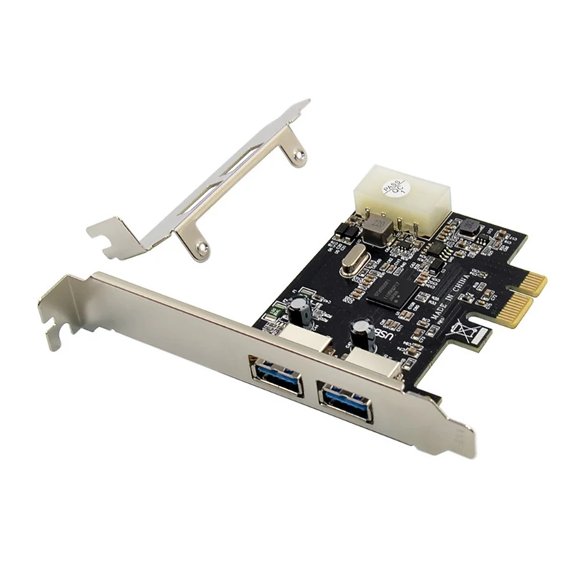 

NEC720200 PCI-E X1 Riser Card Dual Port USB 3.0 Expansion Card 5G Rate External USB Master Conversion Card