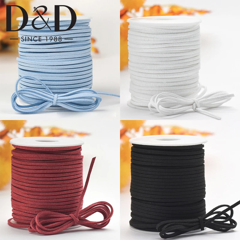 

50Yards/Roll Faux Suede Leather Cord Leather Strips Leather Laces DIY Jewelry Making Supplies Handmade Thread Necklace