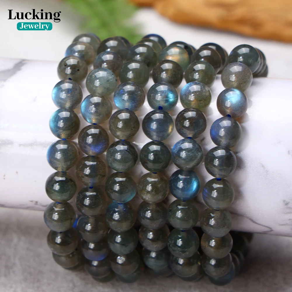 A++ Natural Blue Labradorite 8mm Shiny Beads for Jewelry Making DIY Bracelet Necklace Or  Lovers Gift 6