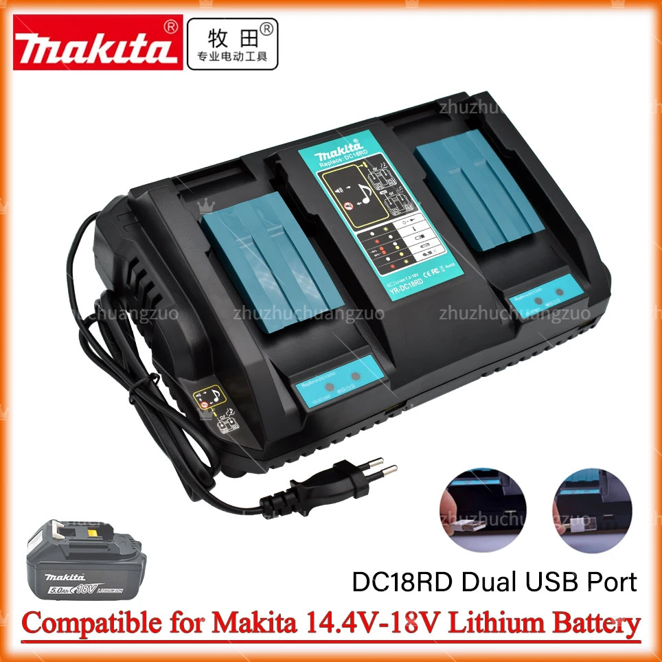 

Original Dual USB Port charger for Makita Battery Charger 14.4V 18V BL1860 BL1830 BL1840 BL1430 BL1415 BL1850 BL1845