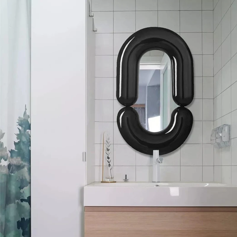 

Led Mirror Bathroom Smart Shower Fogless Arched Hanging Black Cosmetic Bathroom Vanity Mirror Unit Specchio Bagno Home Decor