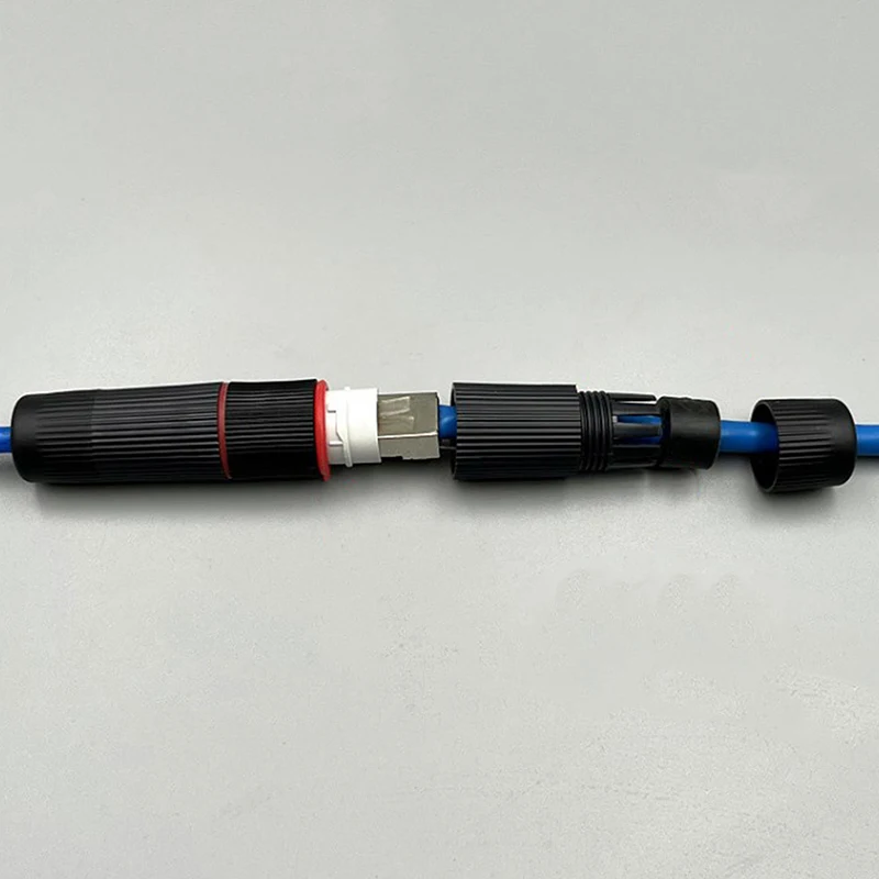 【buji3c】1Pc RJ45 도킹 커넥터 이더넷 네트워크 직선형 방수 IP67 헤더 광대역 네트워크 케이블 익스텐더