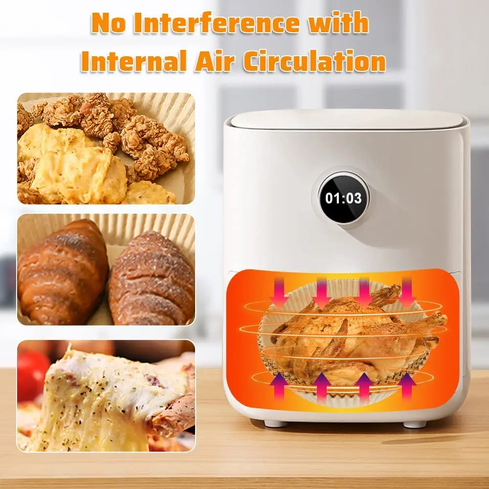 Air Fryer Disposable Paper Liner Oven Pad Vegetable Parchment Air Fryer  Baking Accessories Dessert Plates Eco-Friendly Holders - AliExpress