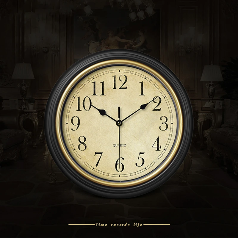 Metal Wall Clocks Nordic Vintage Digital Clock Modern Home Decoration For Bedroom Living Room Wall Hanging Clock 12 inch wall clock