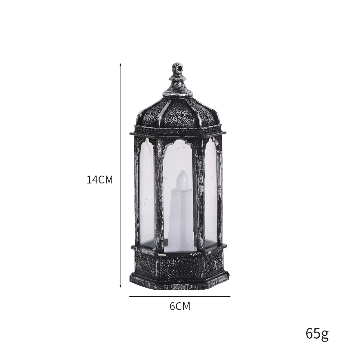 Christmas Simulation Candle Desktop Ornament Portable Night Light Decoration Wind Lamp Candle Scene Layout Photo Shoot