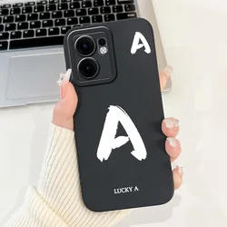 Custodia posteriore shockproof con lettere stilose e carino, con protezione per l'obiettivo della fotocamera