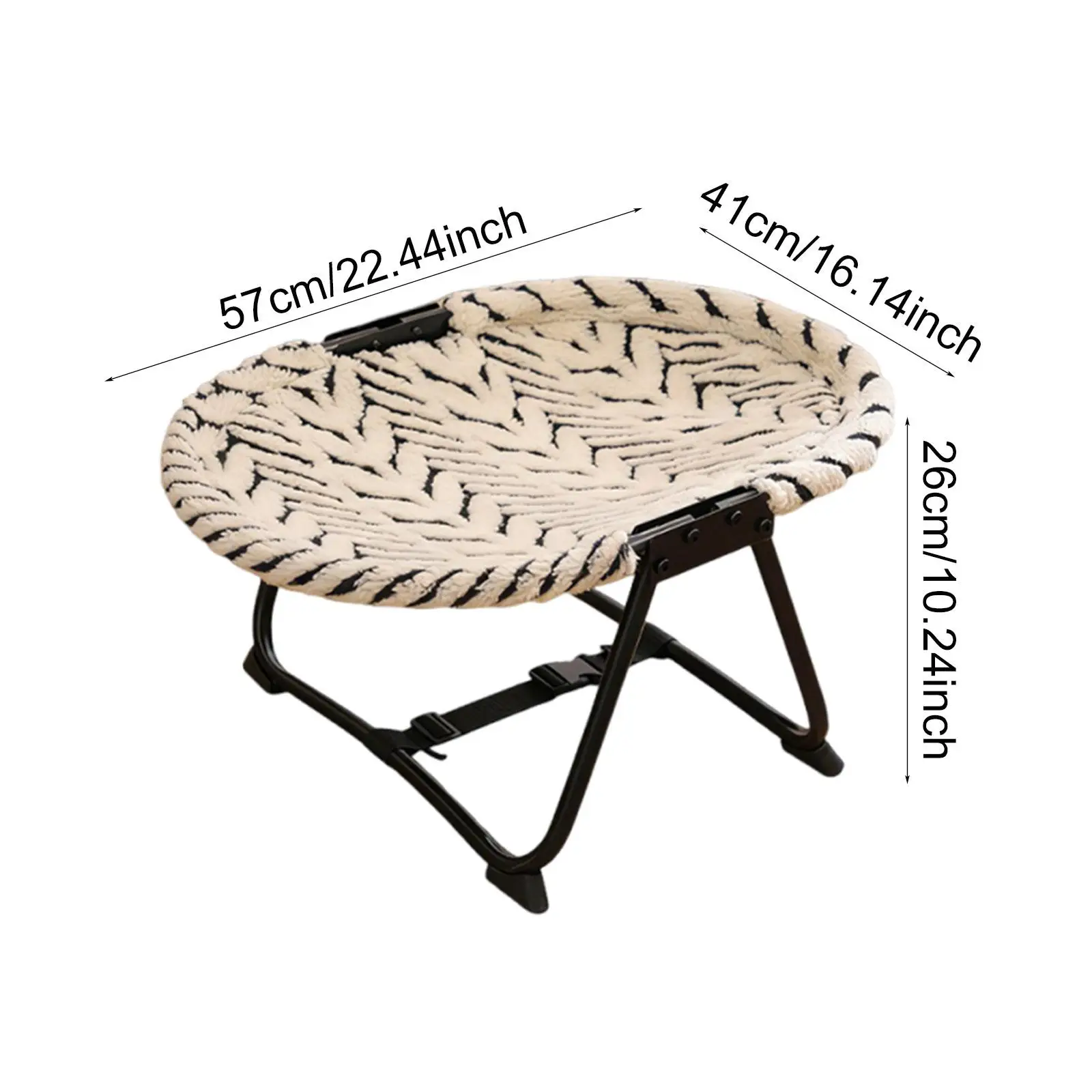 Elevated Pet Bed Folding Iron Frame Puppy Bedding with Storage Bag for Small Dogs and Cats Home Use