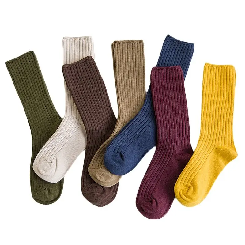 3PairsTubeSocksForWomenSolidColorFashionINSSamePureCotton