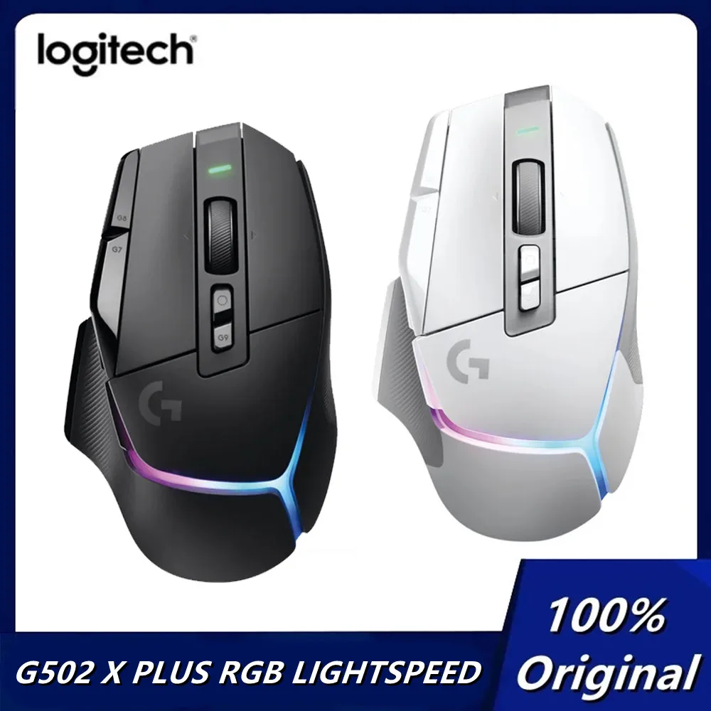 Logitech G502 X Plus Mouse Ottico Wireless Lightspeed Con Interruttori Ibridi Lightforce Lightsync Mouse Sensore Di Gioco Rgb Hero 25K