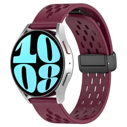 Bracelet de montre en silicone magnétique pour le sport, 20 mm/22 mm