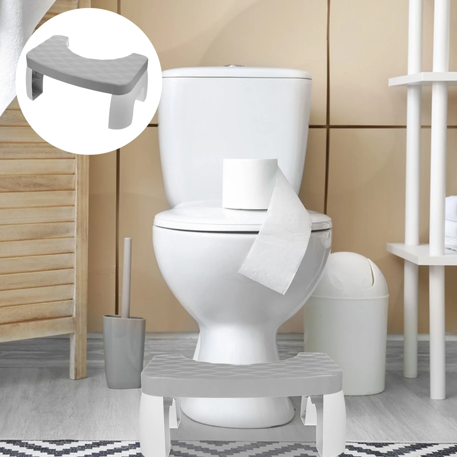 

Табурет для туалета, стул для уборки в ванной, пластиковые ступенчатые стулья для взрослых, домашний стул для ног