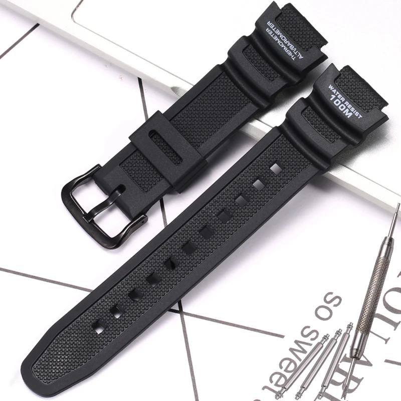 Durable 18mm Rubber Watch Band Strap Bracelet