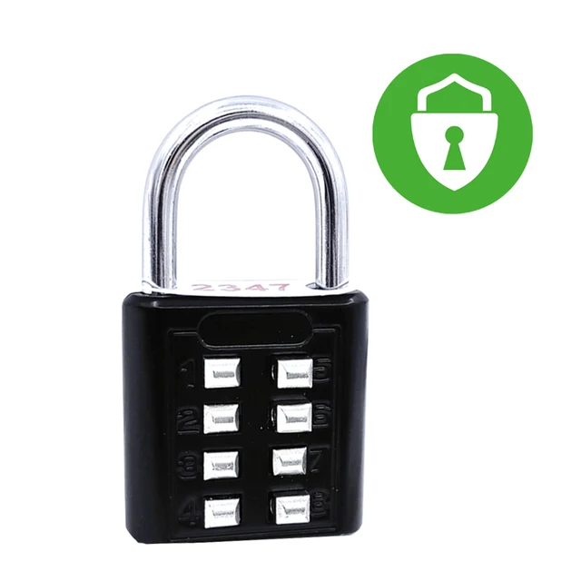 8 Digits Password Code Lock Combination Padlock Alloy Suitcase Security-protection Fechadura Eletronico Digital Luggage Travel 2