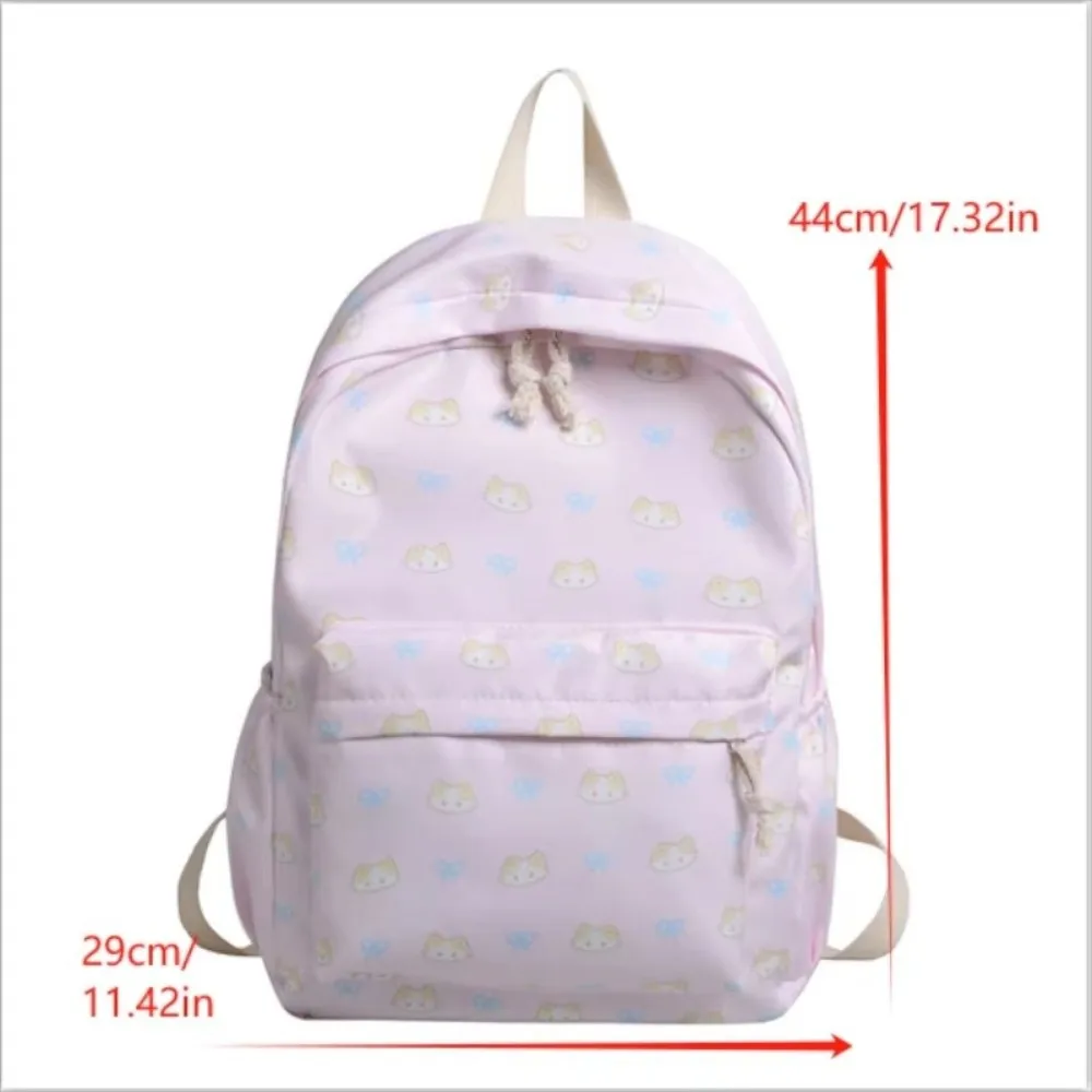 Durable Cartoon Cat Printed Student Schoolbag Lightweight Waterproof School Bags Large Capacity Multi-compartment Backpack 6