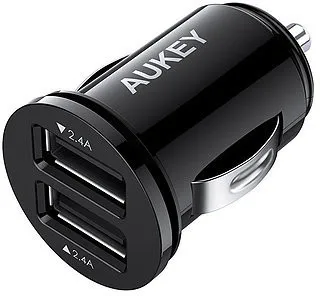 Car Charger Aukey dual slim 4.8A color black (cc-s1) | Аксессуары для телефонов