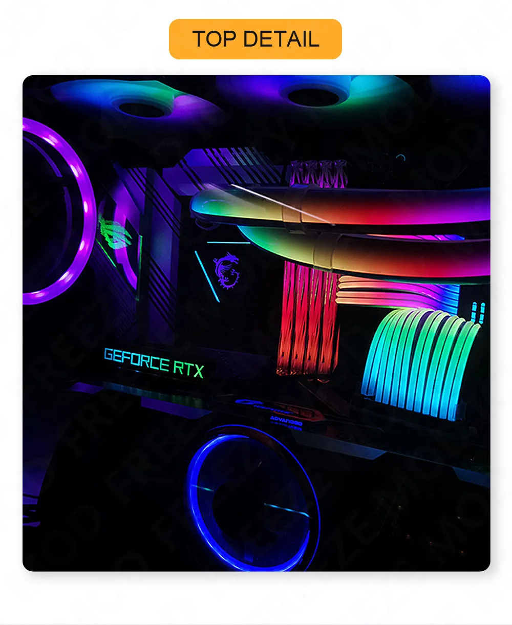 Freezemod gpu painel lateral rtx3090 gtx rog