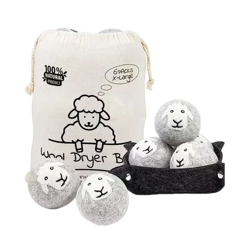 Wool Felt Ball Anti-static Washing Machine Anti Entanglement Washing Ball Wool Gray Drying Sticky