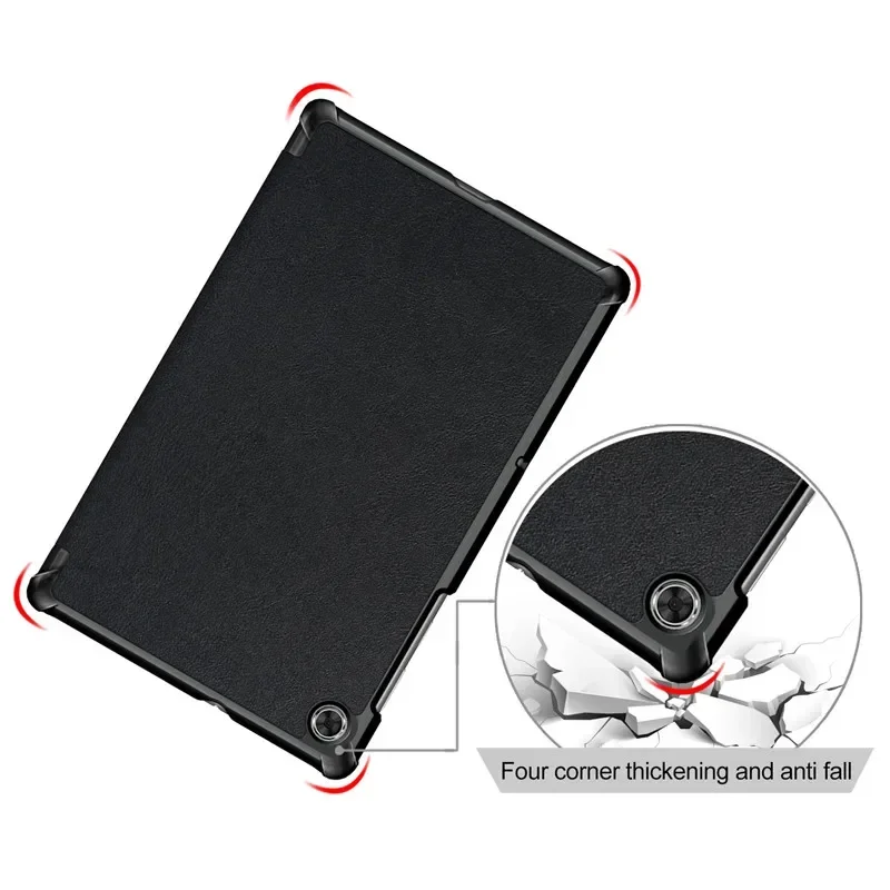 Premium PU Leather Folding Stand Tablet Cover, Sleep/Wake Function,