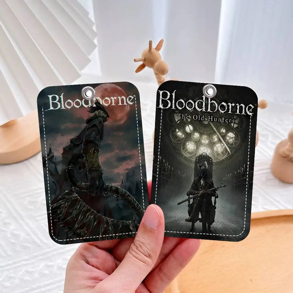 B-Bloodborne 사무용품 남녀 신용카드 열쇠고리 학생증 ID 카드 홀더 자격증 홀더 카드