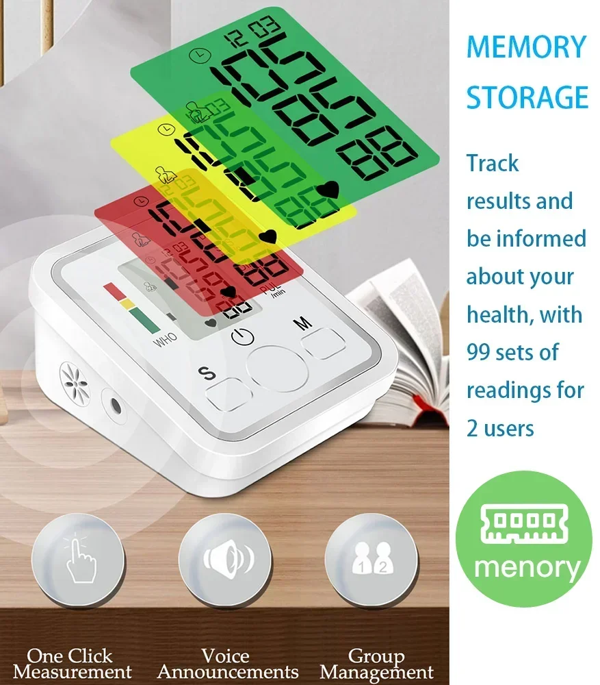 New Medical Digital Arm Blood Pressure Monitor Accurate Readings Health Tracking,Blood Glucose Meter & Blood Oxygen Meter Sets