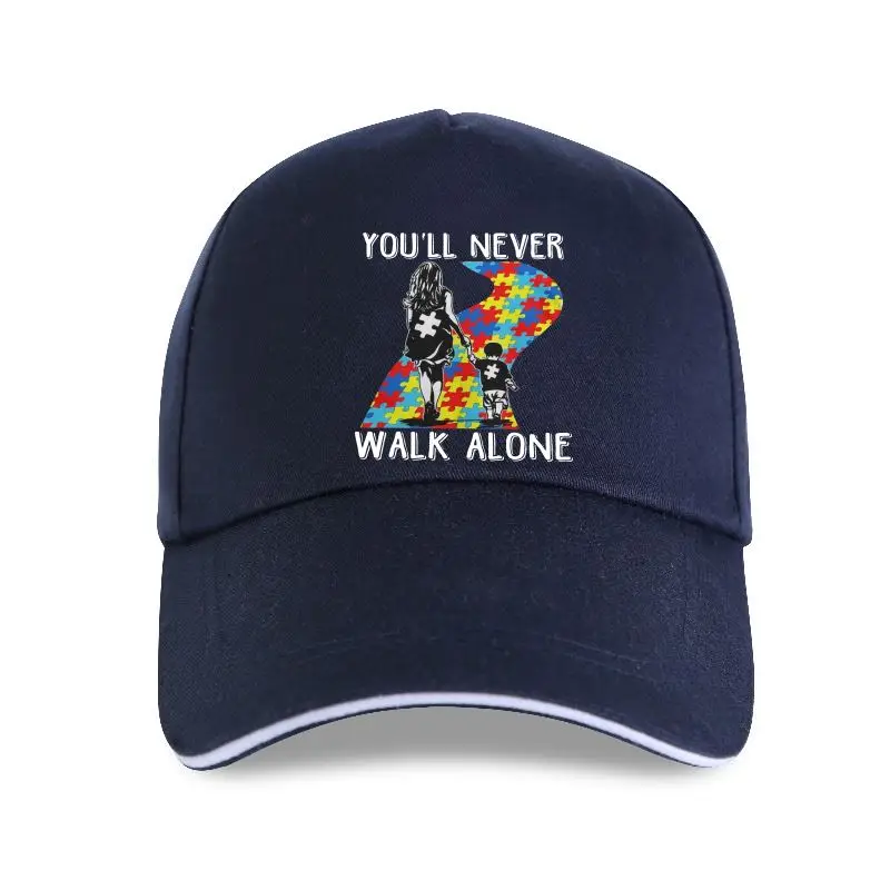 

new cap hat Cool Mom Son You'll Never Walk Alone Autism Awareness Men Autismo Autistic Baseball Cap Summer Clothi