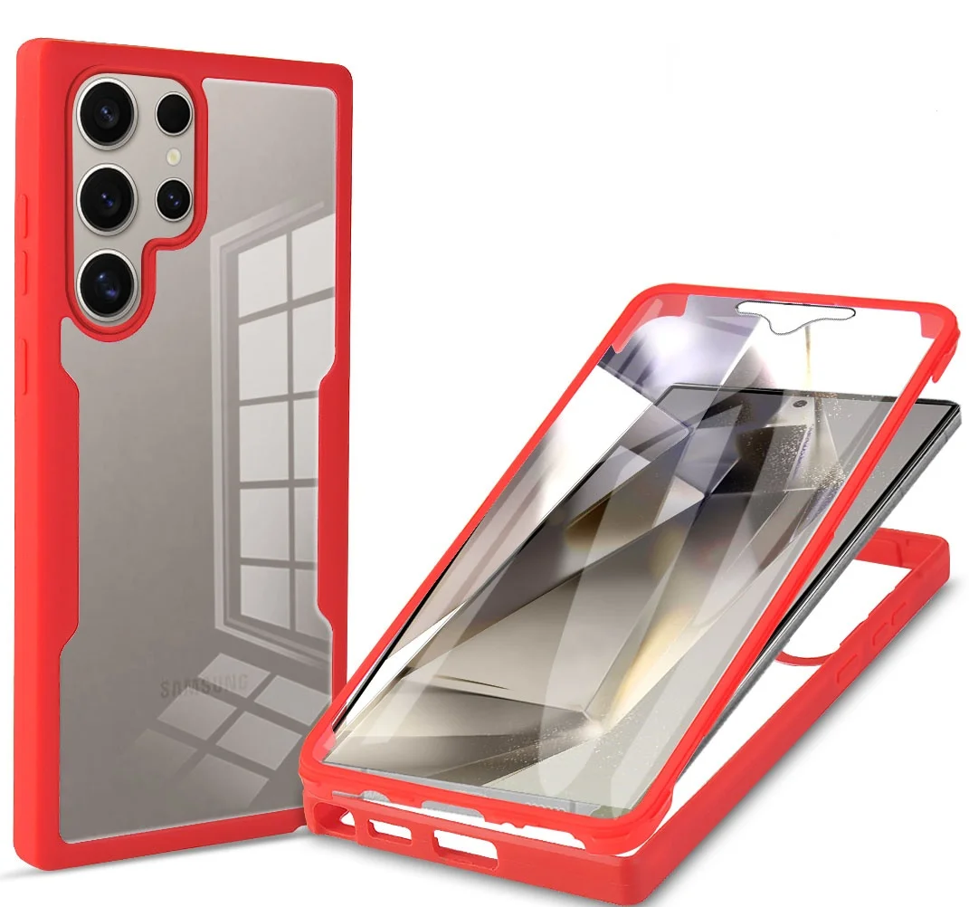 360 Double Sided Full Protection Clear Phone Case with Screen Protector