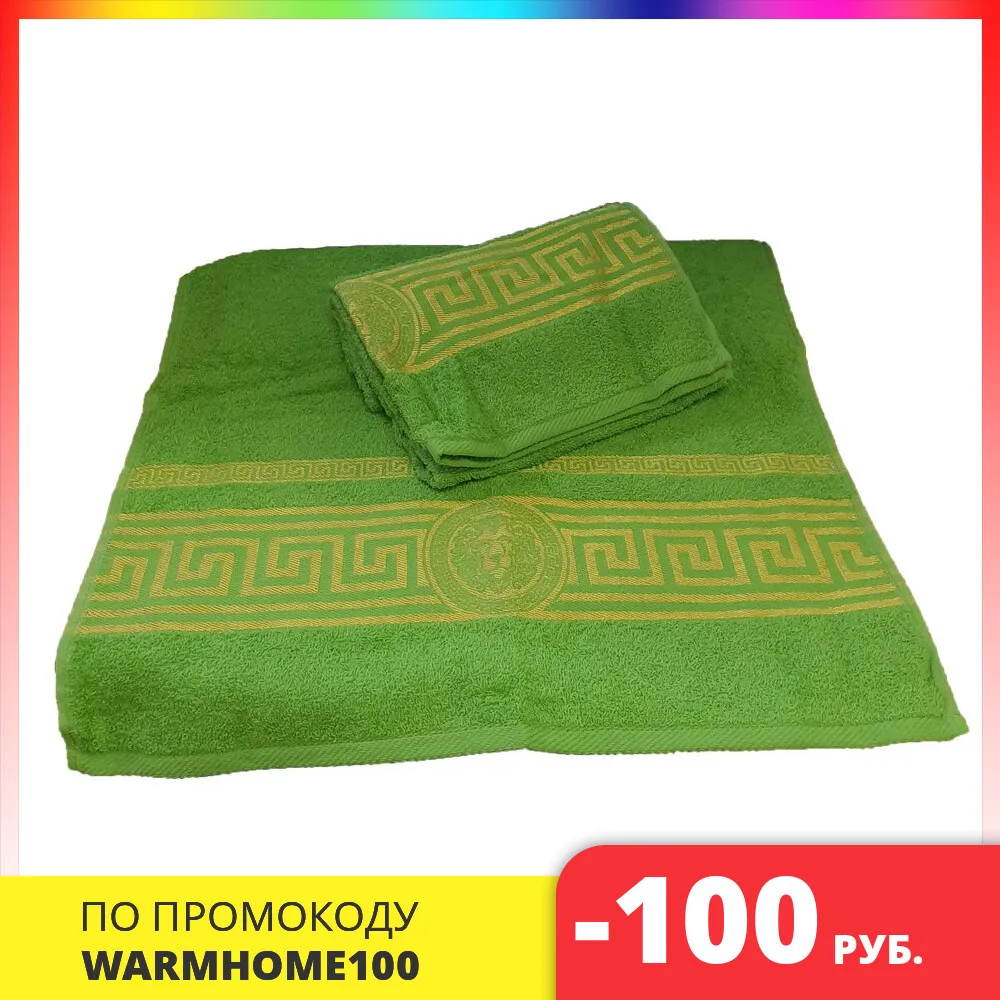Полотенце махровое львы оливковые (пл.375) |