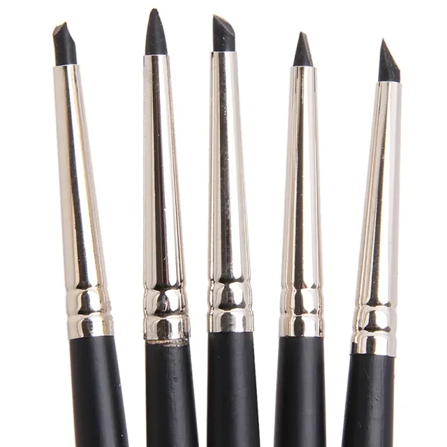 5 pièces outil de sculpture en argile de Silicone pour la modélisation des pinceaux pointillage outil d'argile de poterie d'art d'ongle nouveaux outils de sculpture de bricolage 2025 6