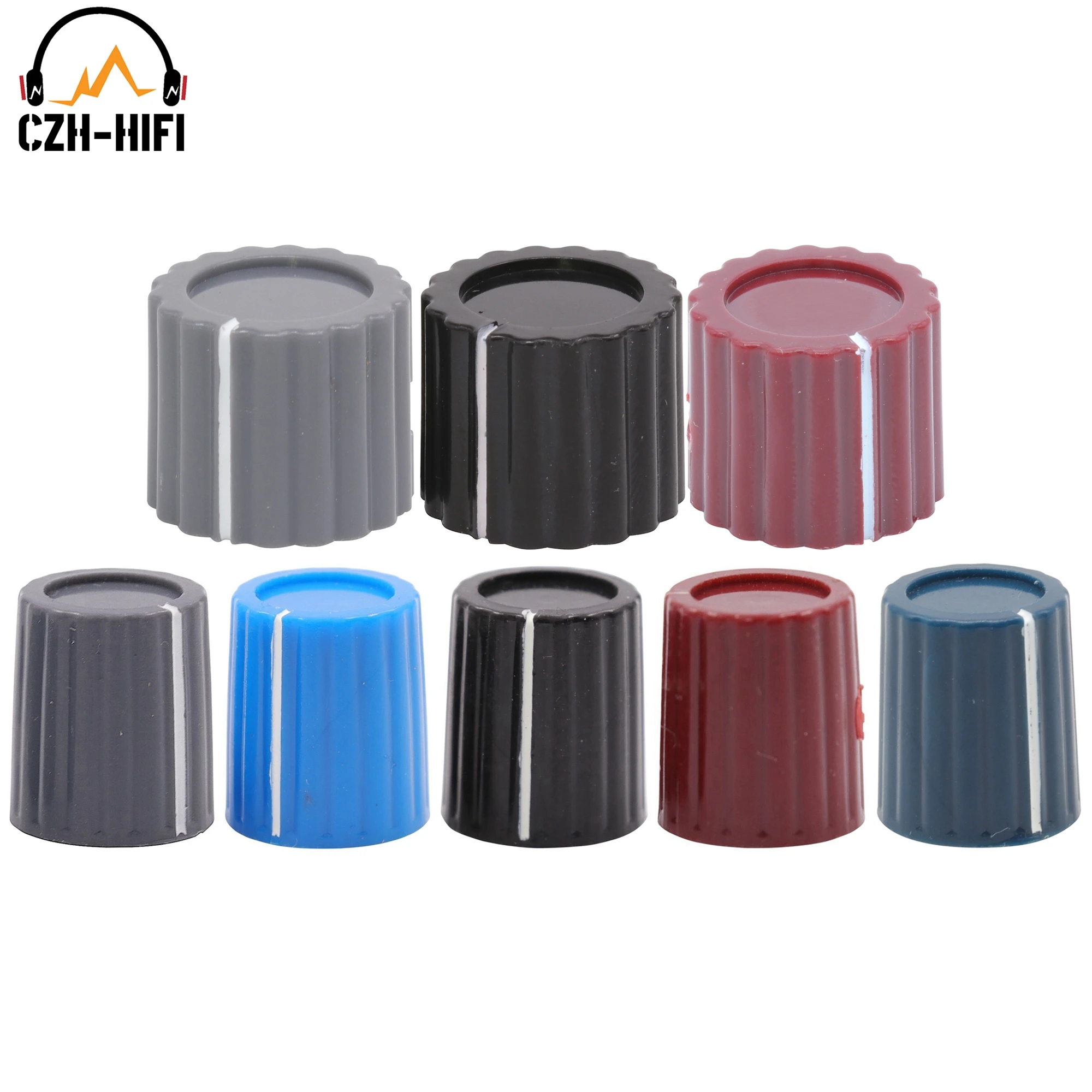 6.4mm Plastic Vintage Marconi Point Knob Button Guitar AMP Effect Pedal Stomp Box  1/4\