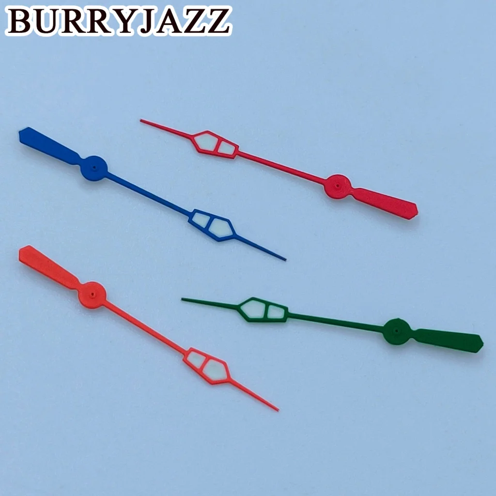 Фото Часы BURRYJAZZ, серебристые, золотистые, черные, красные, синие, зеленые часы с люминесцентными стрелками, подходит для NH35, NH36, 7S26, 7S36, 4R35, 4R36 №4