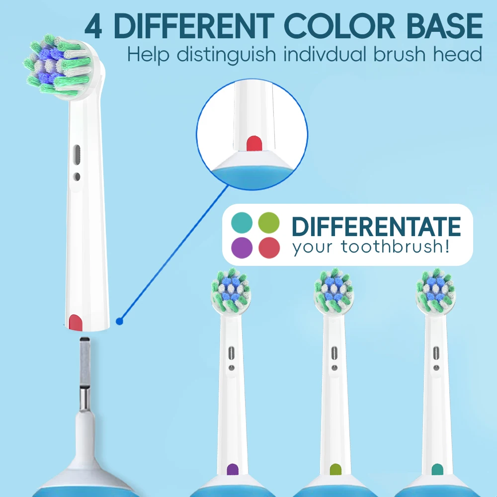 4/12/20 Pack Replacement Brush Heads Compatible with Oral B Electric Toothbrush, Professional  Toothbrushes Head for 1000, 2000