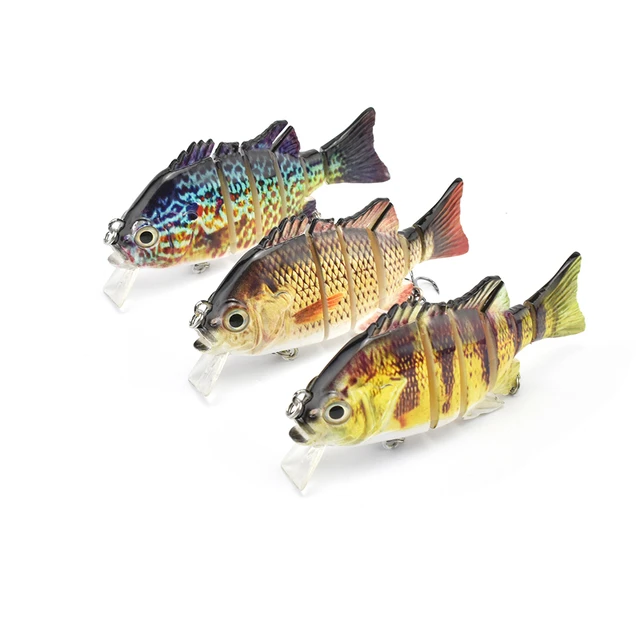 ODS 25.6g 102mm Topwater Swimbait 6-Segments Wobblers For Perch