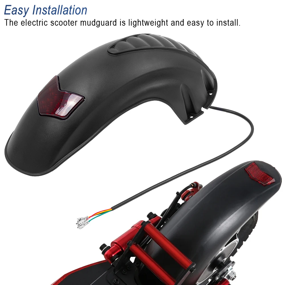 Description Picture 6 of itemRear Fender with Brake Light New Electric Scooter Mudguard for KUGOO M4/M4 PRO for 10 Inch Kickscooter Replacement Parts