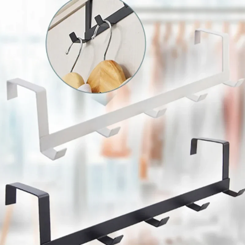 

Door 5 Hooks Home Bedroom Clothes Rack Hanger Library Metal Garment Clothes Rack Bathroom Wall Mount Kitchen Home Accessories