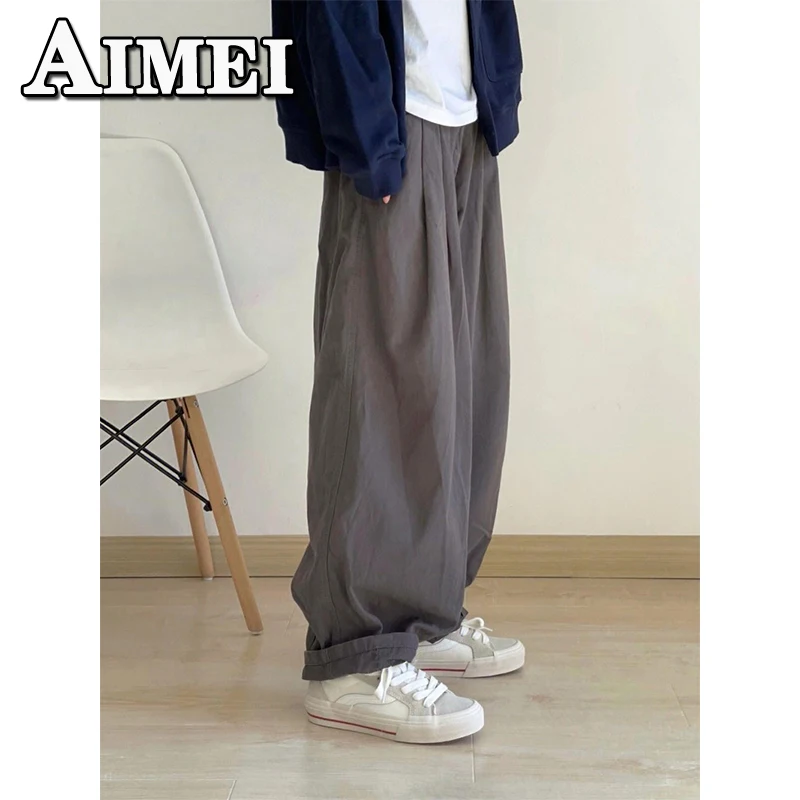 

Retro Street Loose Straight Pants Hundred Wide Leg Casual Sports Jogging Trousers Y2K Streetwear Korean Style Clothing Women2023