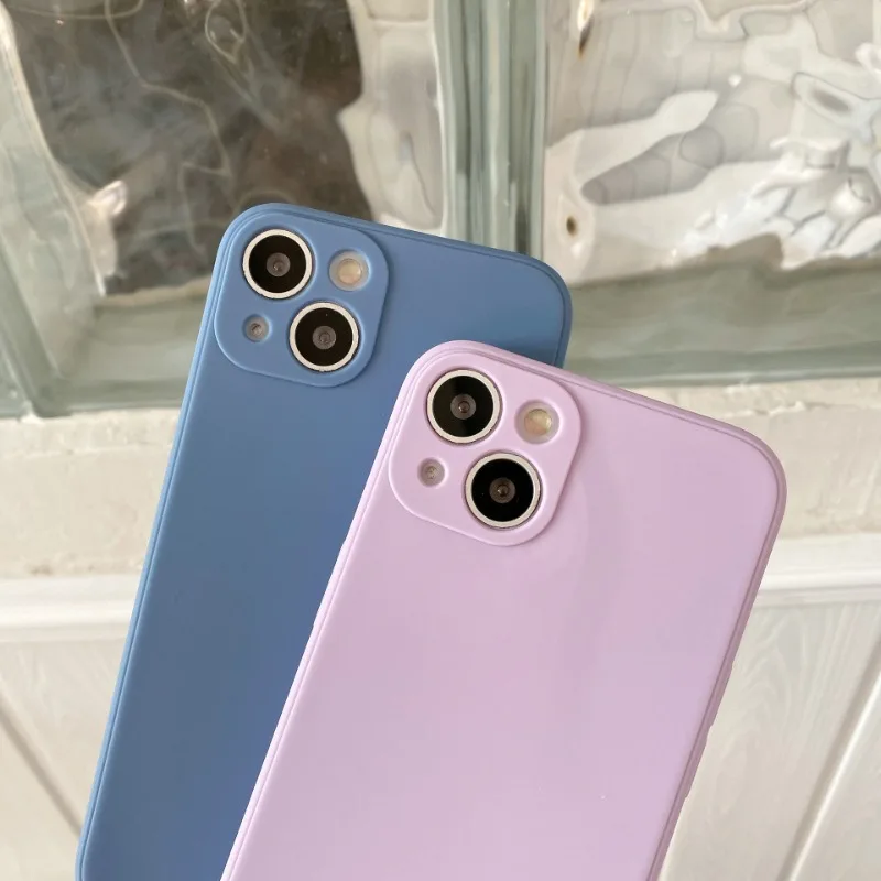Sleek Ceramic White Liquid Silicone Phone Case - Ultra Thin & Anti-Drop Protection