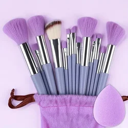 Professional Soft & Fluffy Makeup Brush Set - Multi - Style Beauty Tools (PURPLE)