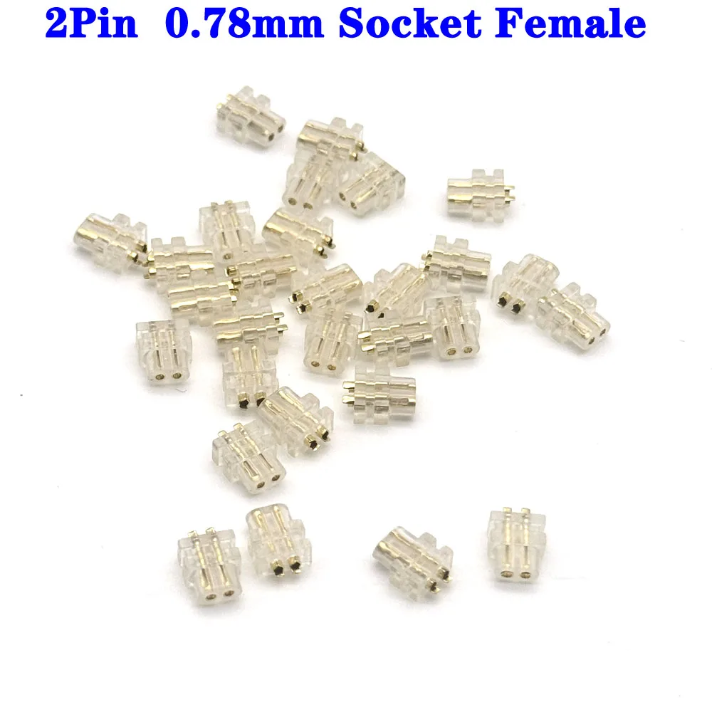 NEW 0.78mm 2pin Socket Female Double Pin Socket Male Diy Custom High ...