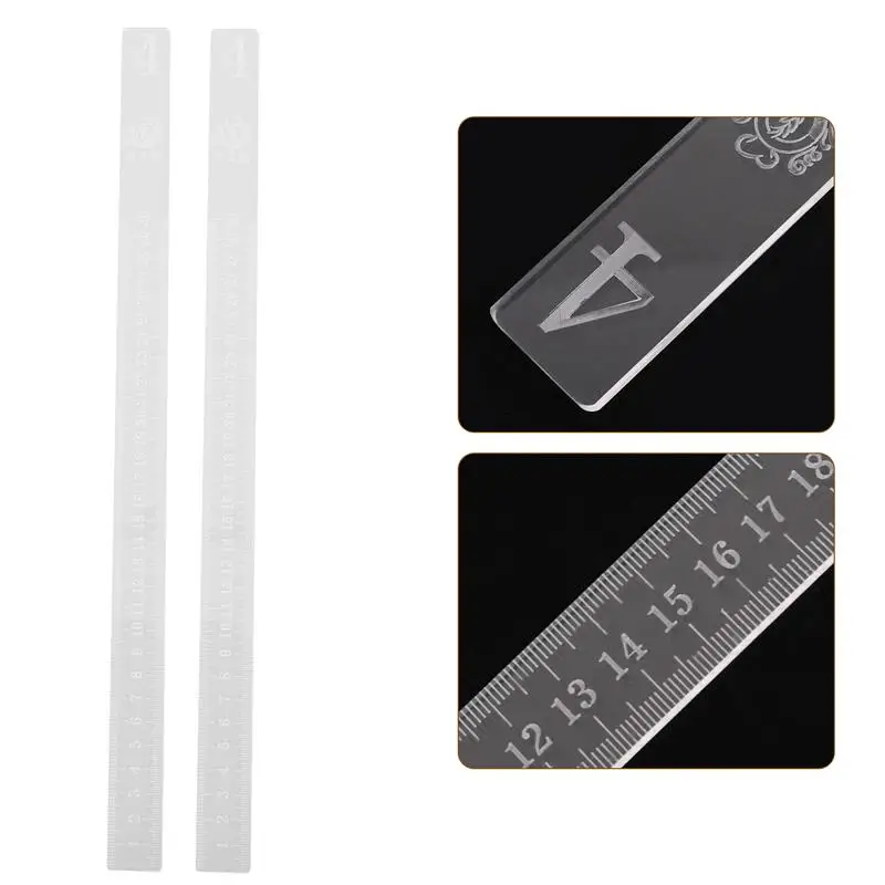 

2 Pcs Cookie Balance Ruler Rolling Pin Measuring Thickness Scale Ruler Baking Cookie Leveler Measuring Dough Straightedge