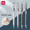 Deli Metal Mechanical Pencil 0.7mm 2B Lead Pencil Refill for Kids Writing Sketching Art Drawing Stationery Automatic Pencil Set 1