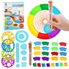 Geometry Spirograph Drawing Stencils Set Painting Template Art Crafts Creative Kids Educational Toy Variety of Flowers Ruler 1