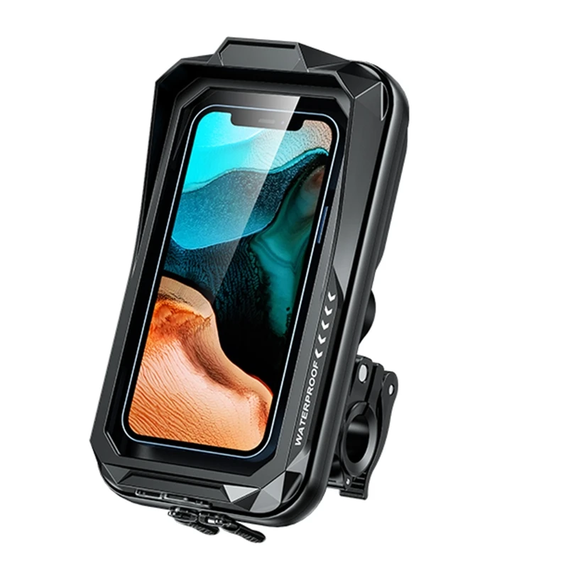 

Universal Cellphone Stand for Motorcycle Handlebar Waterproof Storage for 4.7-7.2'' Phone 360° Rotatable