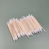 100/300 PCS/Ear Care Clean Wood Handle Pointed Tip Head Cotton Semi Permanent Eyebrow Eyelash Tattoo Thread Beauty Makeup Remove 4