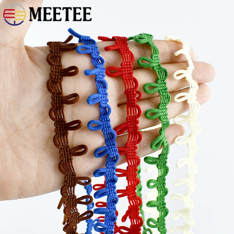 5/10/20M Meetee 14mm Lace Elastic Band Trimming Button Hole Loop Trim for  Dress Costume Clothes Stretch Laces Sewing Accessories - AliExpress 15