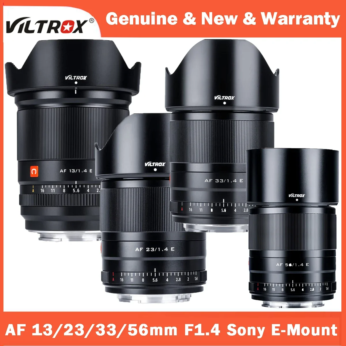 

Viltrox 13mm 23mm 33mm 56mm F1.4 Sony E Mount Ultra Wide Angle APS-C AF Lens for Sony E-Mount ZV-E10 a7 a6600